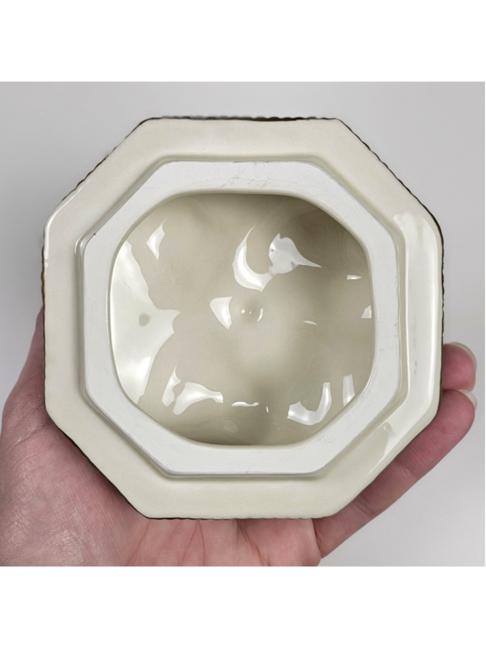 Vintage Fitz and Floyd Snowy Woods Lidded Trinket Box Candy Dish 1996 With Box - Picture 5 of 13